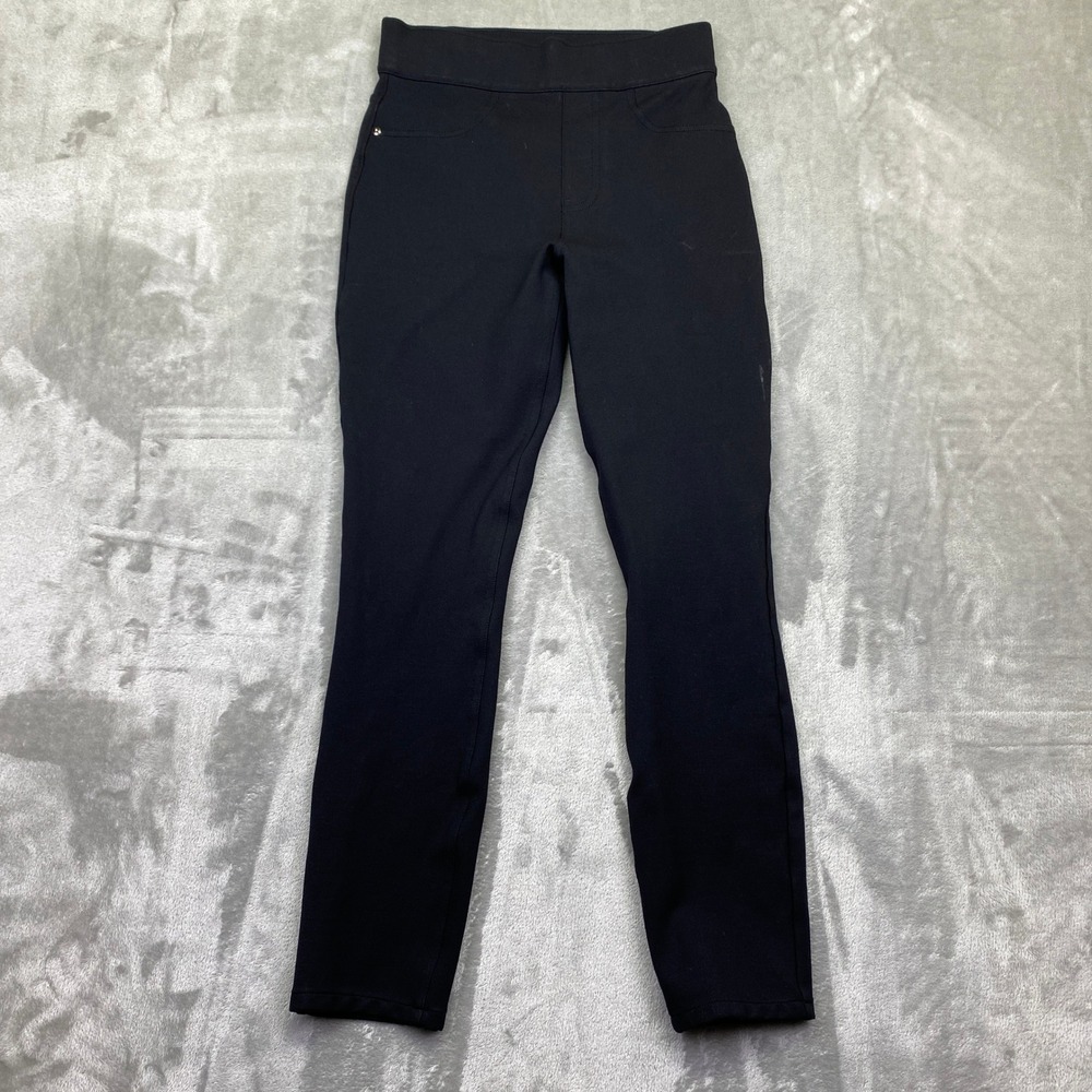 Spanx Womens Ponte Knit Leggings Pull On Stretch Comfort XS Fits 24" Black